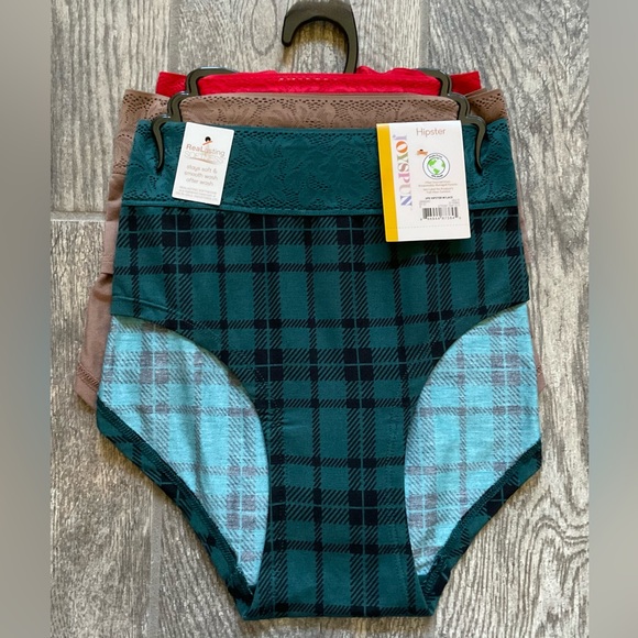 New 3 pairs of Joyspun Hipster Panties with Lace Size L Multicolor - Picture 1 of 4